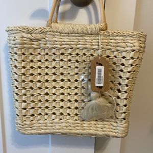 Rattan crossbody bag